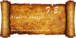 Timár Evelin névjegykártya
