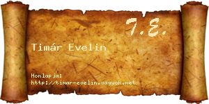 Timár Evelin névjegykártya