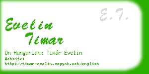 evelin timar business card
